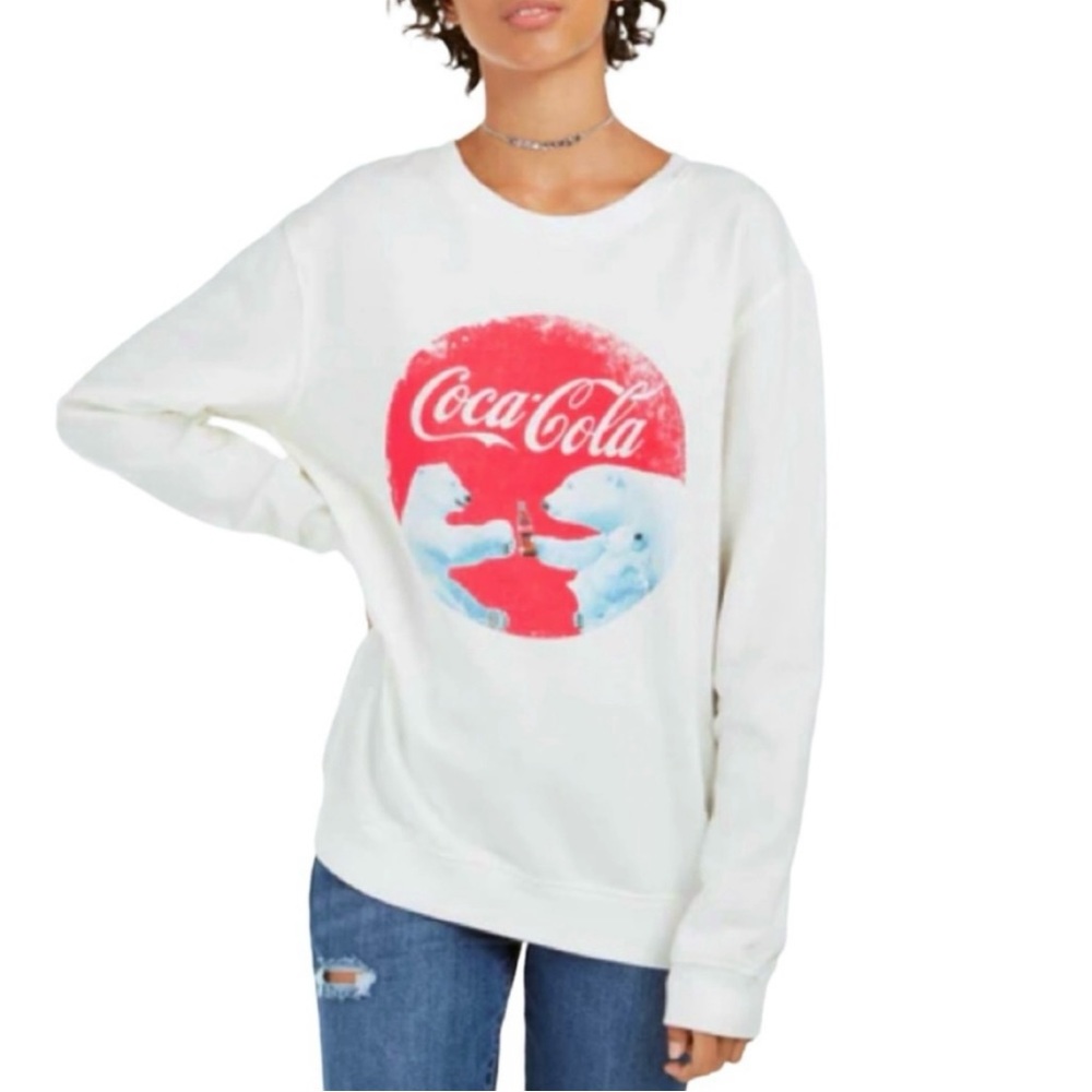 Coca Cola Xmas Sweatshirt Love Tribe Polar Bears Holiday Top Size Large …